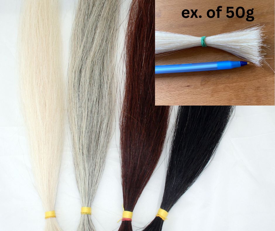 Horse hair loose 50 gram bundle 14-15 inches ( 35-38cm)