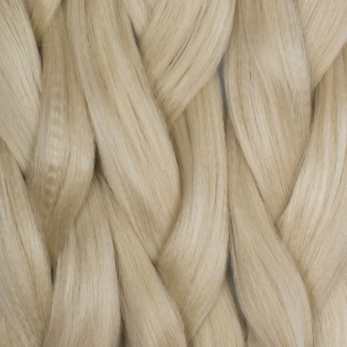 palomino shade of fake mane extension for horses with chewed mane or missing areas