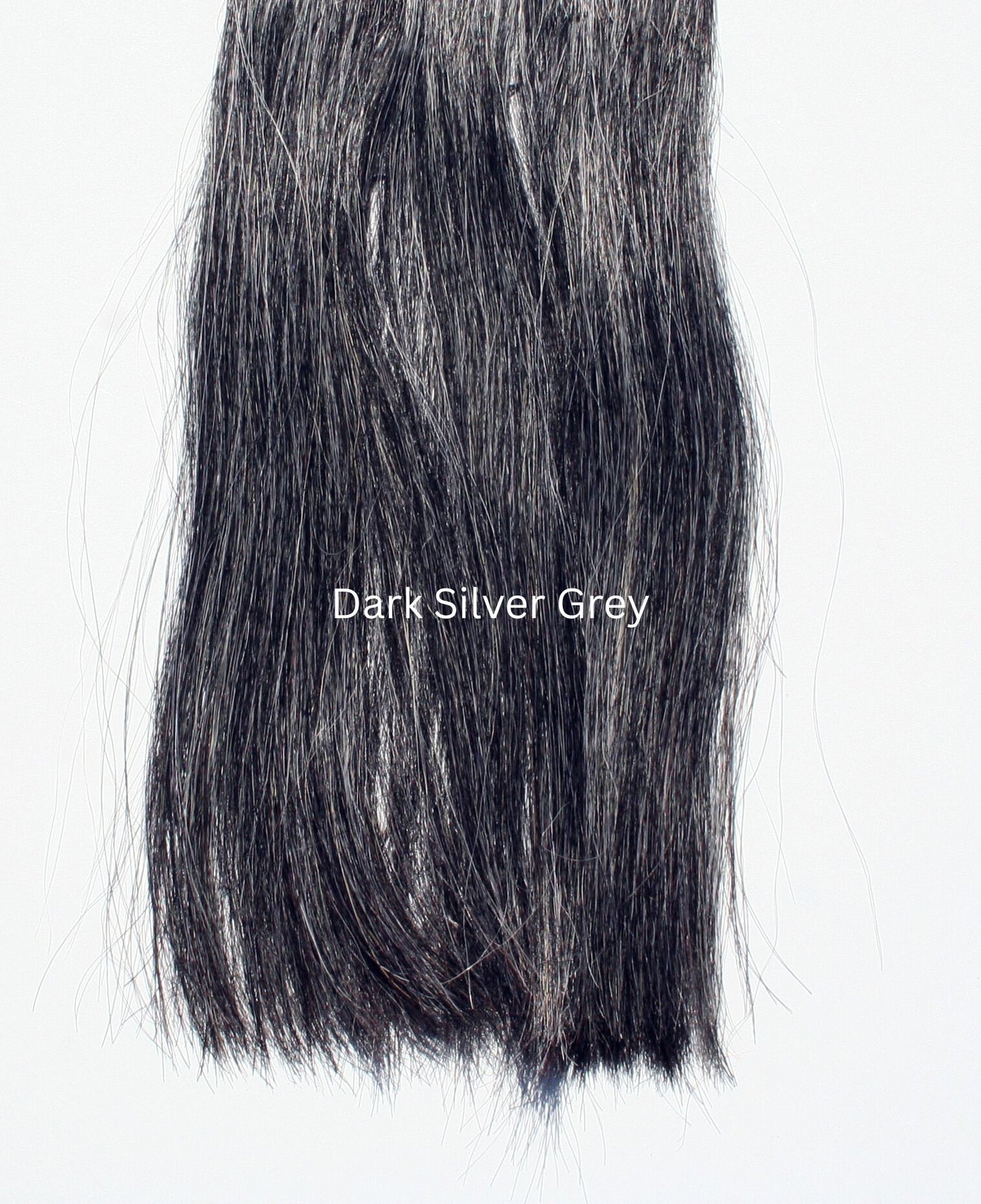 silver mane horse hair clip in extensions for manes