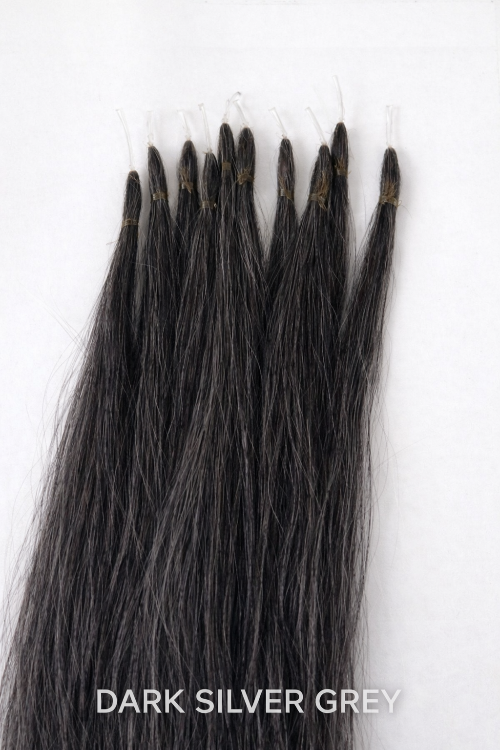 Dark silver grey naturel tail extensions for horses