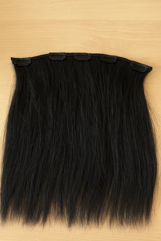 Clip in mane extension 16 inch long hair complete with clips