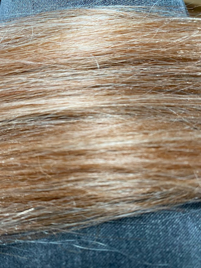 custom blended light sorrel fake mane extensions . clip in mane extensions for horses