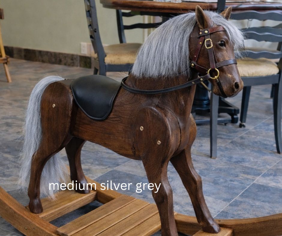 Rocking horse mane ,Tail and forelock 10 inches long hair, Double thickness fake hair various widths