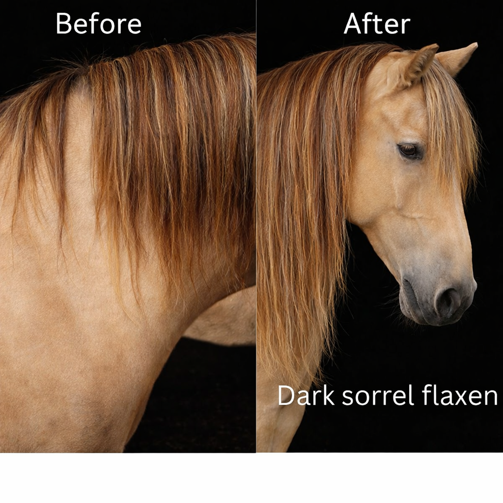 Clip in horse mane extension 16 inch long